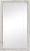 Wood Carved Beaded Wall Mirror, 28" X 1" X 48", White