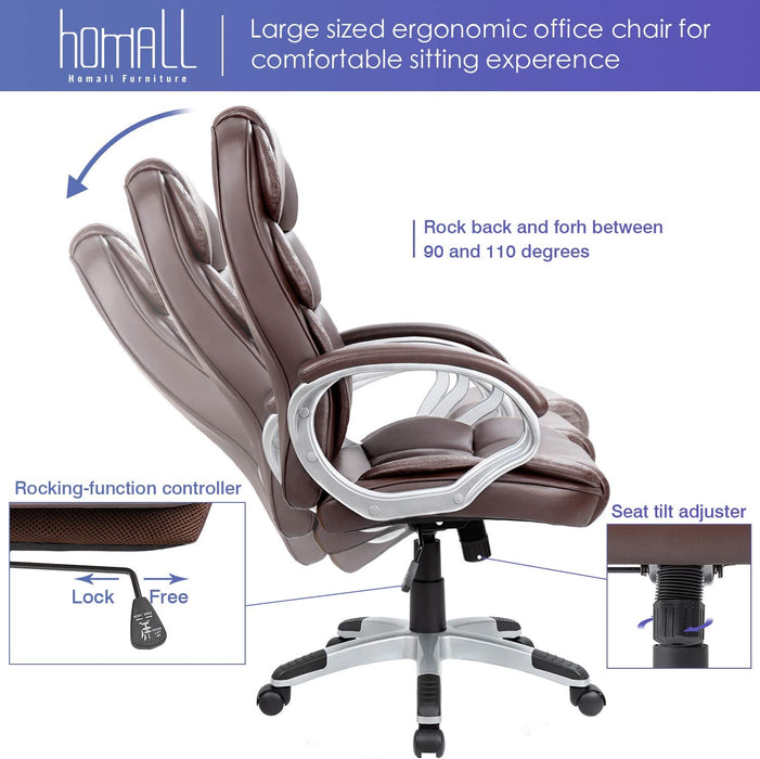 Ergonomic High Back Office Chair with Armrests