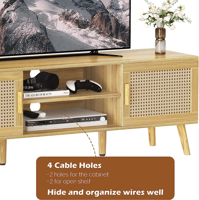 Rattan TV Console for 55 Inch TV