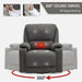 Fabric Rocking Recliner Chair with Massage, Grey