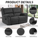Vourdanman 65.4" Pillow Top Arm Reclining Loveseat with Footrest