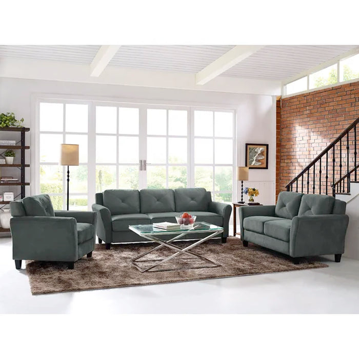 Liston 78.8" round Arm Tufted Sofa