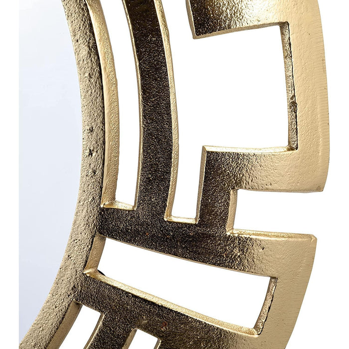 Gold Tribal round Mirror, Contemporary Style