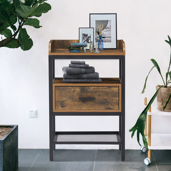 Industrial 3-Tier Nightstand Set