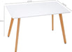 Greenforest Dining Table Modern Rectangular Top with Solid Wood Legs