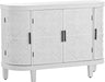 White Accent Storage Cabinet with 4 Doors