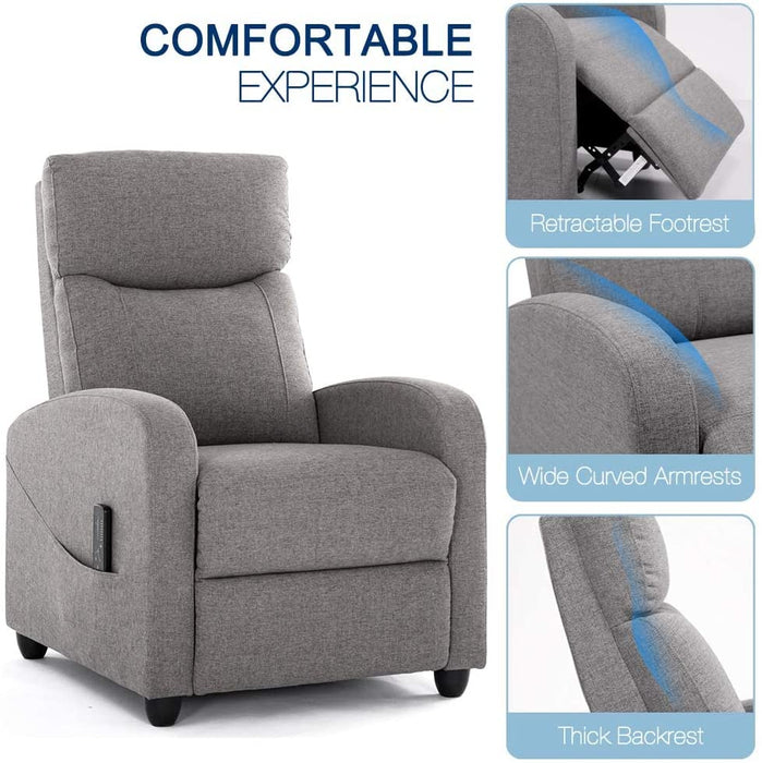 Fabric Massage Recliner Chair with Lazy Boy Recliner