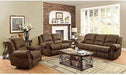 Nailhead Buckskin Brown Motion Sofa