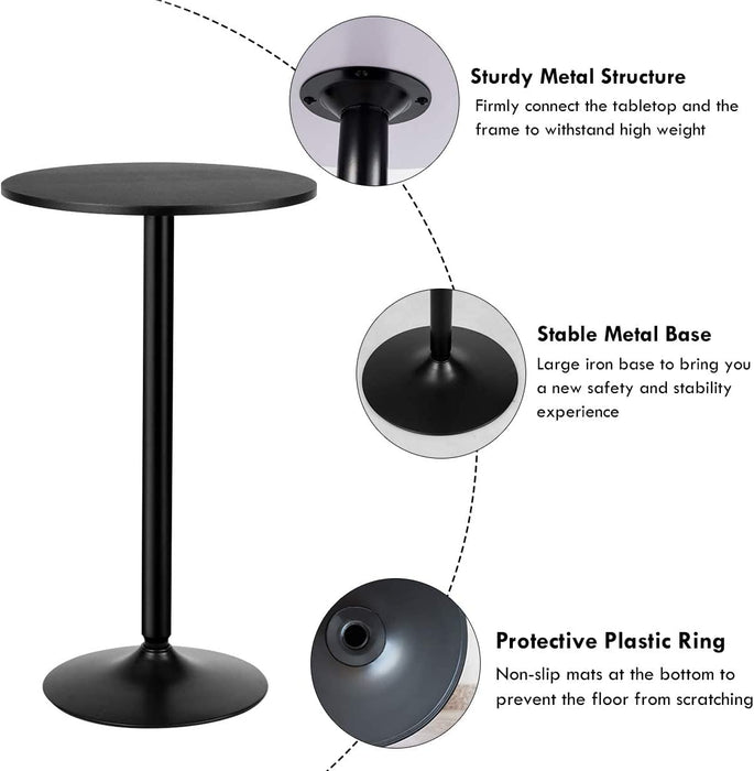 Modern Style Standing Circular Cocktail Table
