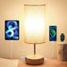 Touch Control Bedside Lamp - USB Ports & Outlet