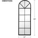 Floor Full Length Mirror, Black Arched-Top, Large Window Pane Mirror, Wall Mounted Mirror, 65X22 Standing Mirror Hanging or Leaning, Body Mirrors for Bedroom, No Stand