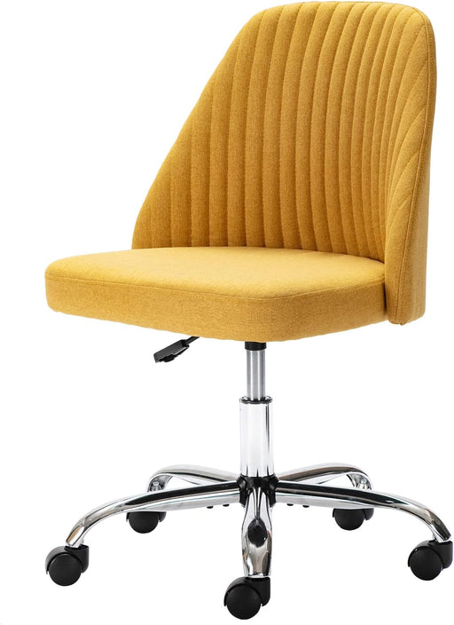 Modern Yellow Rolling Desk Chair with Wheels