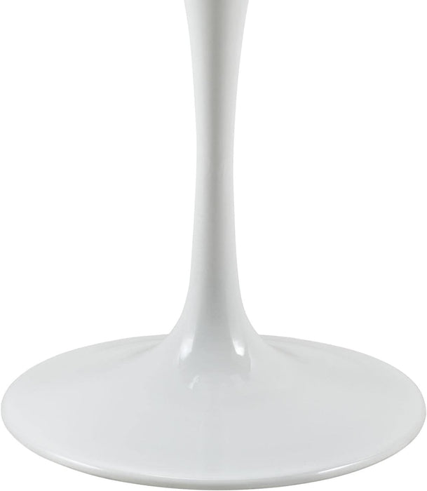 Modway EEI-1128-WHI Mid-Century Modern Marble Dining Table