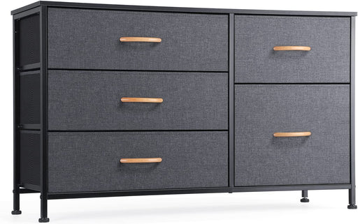 Wide Chest of Drawers with 5 Drawers