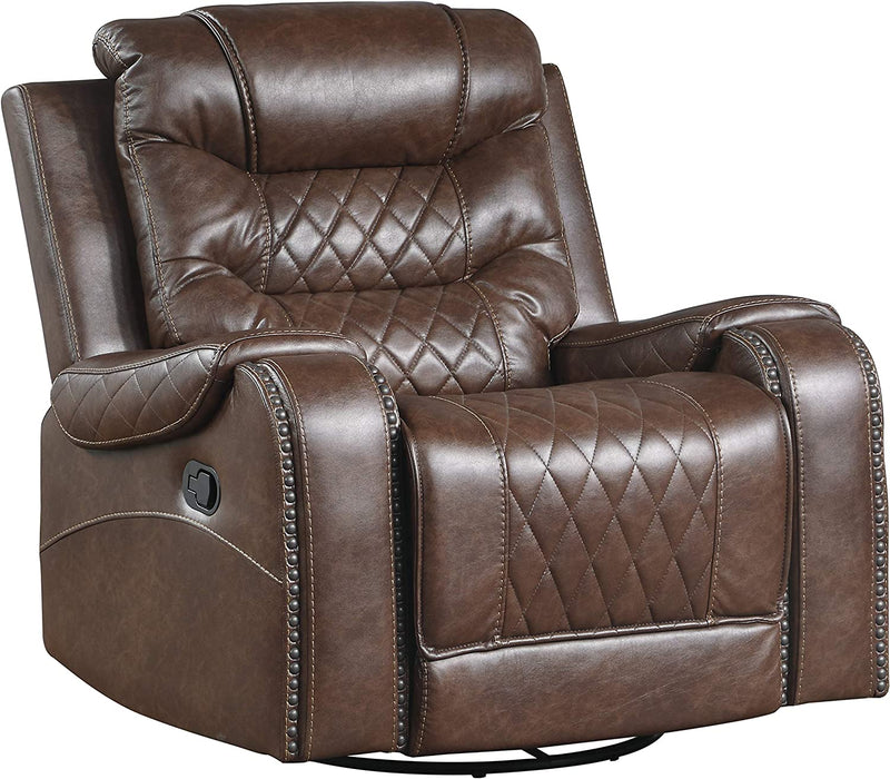 Lexicon Noura Double Glider Reclining Loveseat, Brown