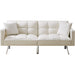 Adjustable Loveseat Sofa Bed with Metal Legs