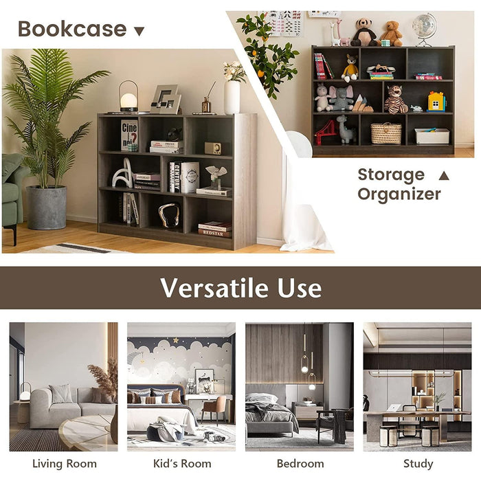 Modern Grey Cube Bookcase for Living Spaces