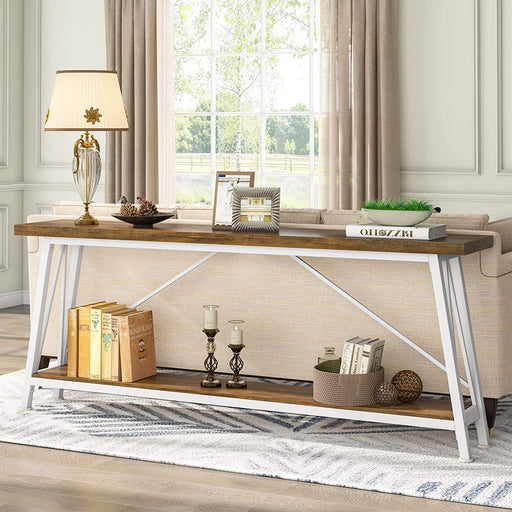 Extra Long Industrial Sofa Table for Entryway