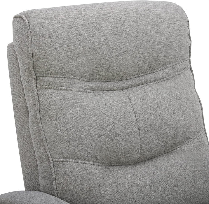 Fabric Power Swivel Glider Rocker Recliner Chair (Light Grey)