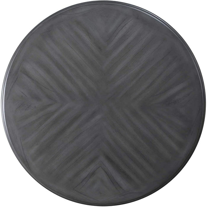 Gray 5-Piece round Dining Set with 1 Table and 4 Chairs