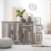 Gray Entryway Cupboard Sideboard Storage Cabinet with Drawers