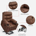 Brown Electric Power Lift Recliner with Massage and Heat