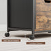 Rustic Brown 3-Drawer File Cabinet with USB