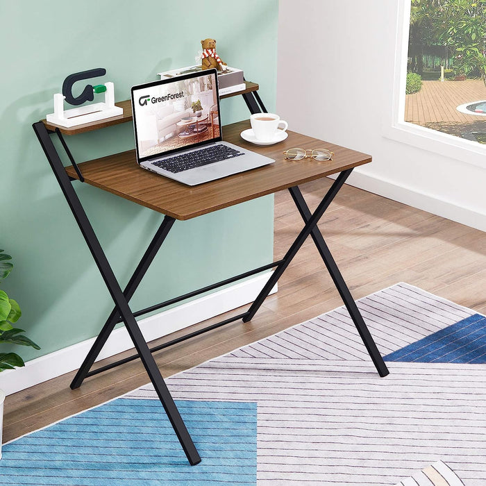 Foldable 2-Tier Desk for Small Spaces