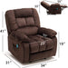 Brown Massage Recliner with Heat & Vibration