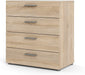 Oak Structure 4-Drawer Pepe Chest