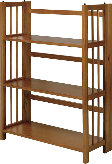 Stackable Chestnut Bookcase - 3 Shelves, 27.5″ Wide