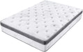 12″ Queen Hybrid Box Top Mattress, White/Grey