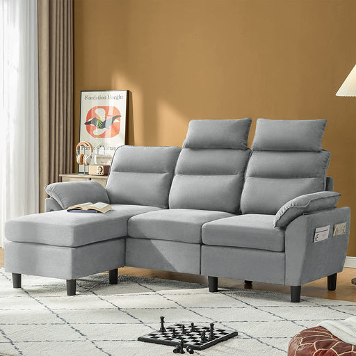 Reversible Sectional Sofa with USB Ports