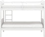 Contemporary Twin Arch Bunk Bed, White