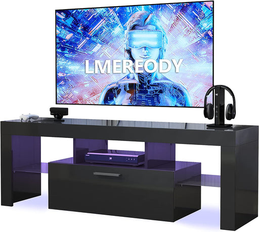 LED TV Stand with Storage and Lights
