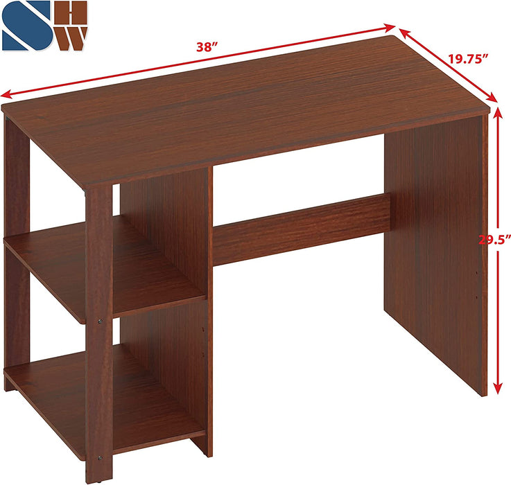 Cherry Desk with Shelves for Home Office