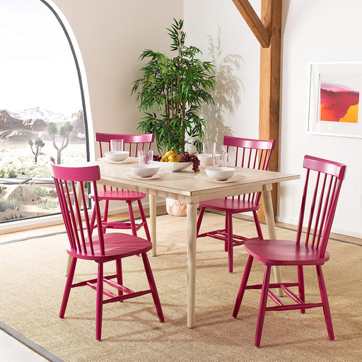 American Homes Collection Raspberry Pink Spindle Side Chair, Set of 2