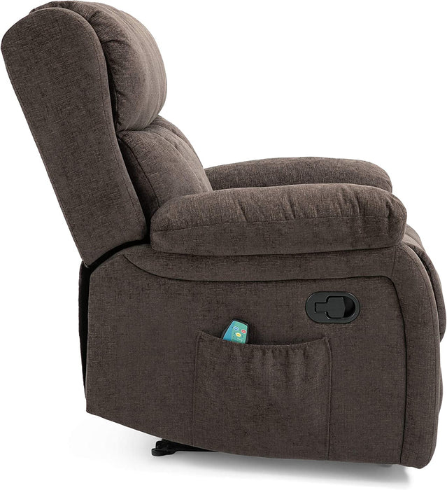 Lindale Massage Recliner, Brown + Black