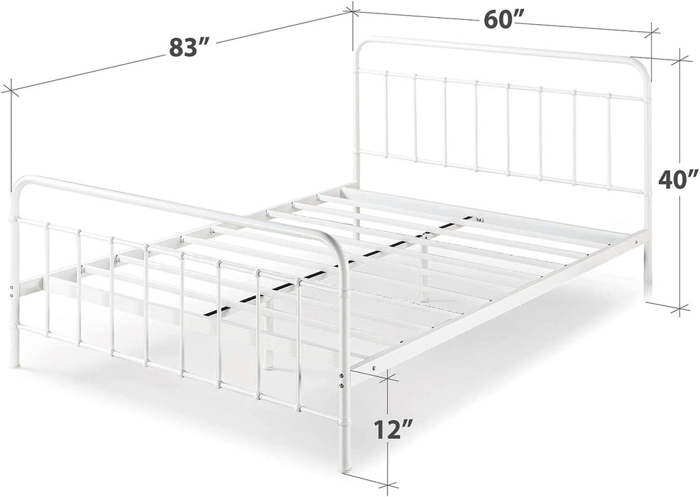 Florence Full Panel Metal Platform Bed Frame, Mattress Foundation