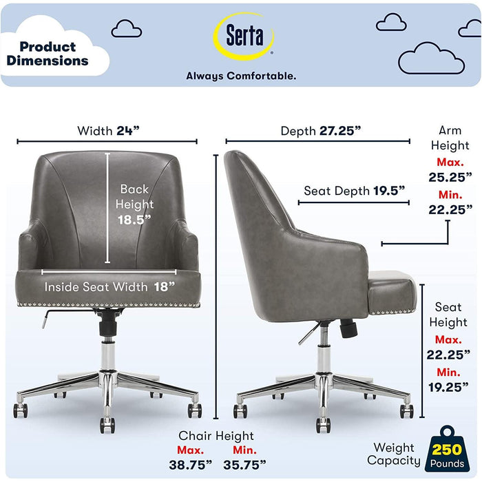 Memory Foam Office Chair with Adjustable Height