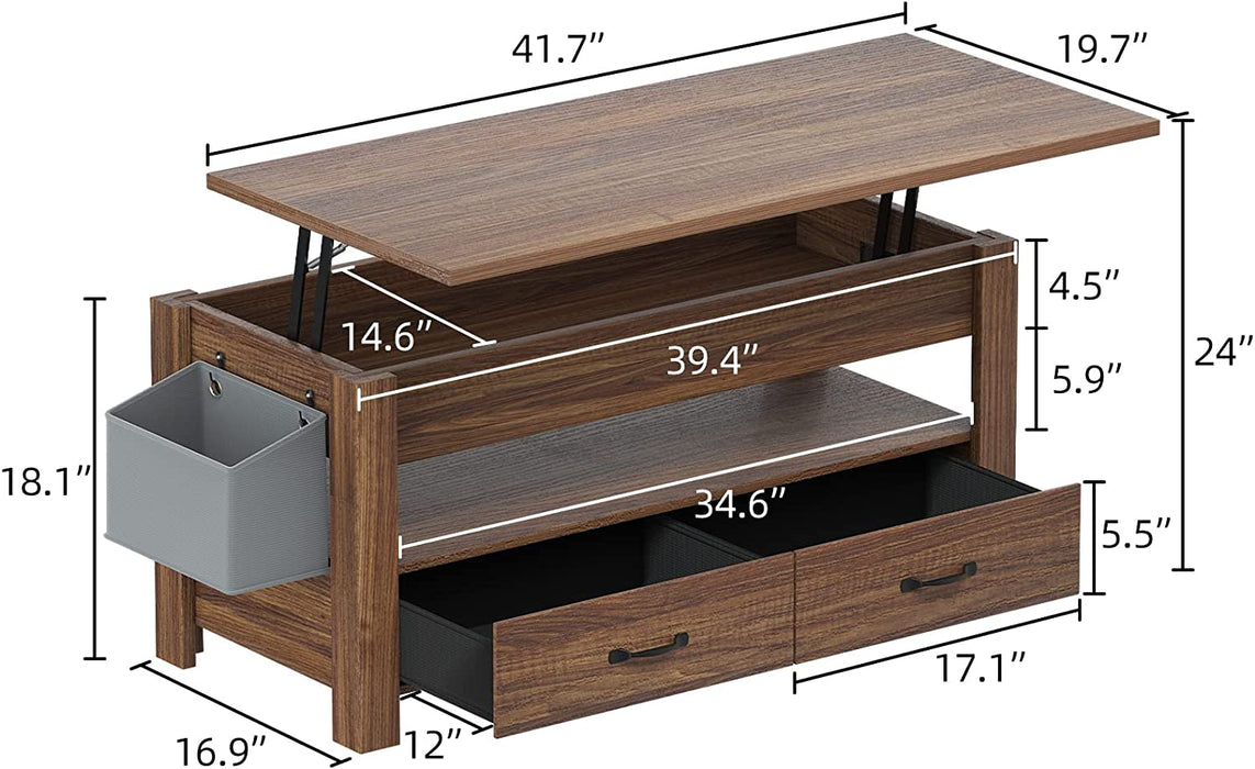 Lift Top Coffee Table with Hidden Compartment