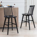 Farmhouse Style Wood Counter Height Bar Stools Set of 2
