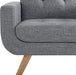 Gray Linen Accent Armchair for Living Room