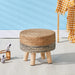 Hand-Woven Sea Grass Stool for Outdoor Use