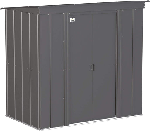 Arrow Classic Steel Storage Shed, 6X4, Charcoal