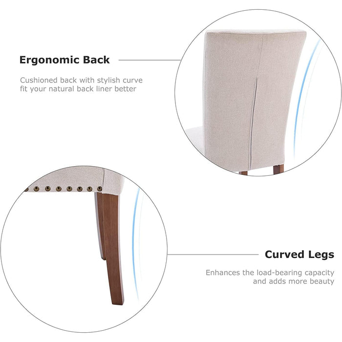 Beige Parsons Upholstered Chairs