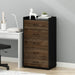 Columbia Walnut/Black 5-Drawer Chest