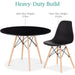 5-Piece Compact Mid-Century Modern Table & Chair Set with Plastic Seats