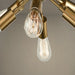 Milano Sputnik Ceiling Light 8-Light Flush Mount Fixture, Antique Brass