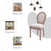 Set of 6 Beige French Country Upholstered Dining Chairs